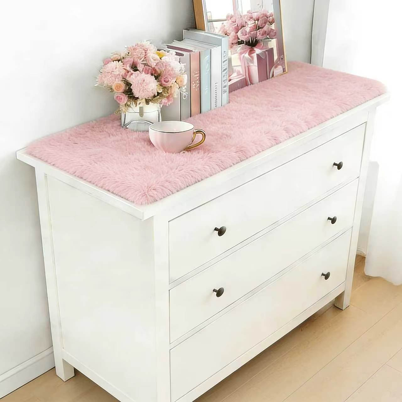 Home Made Bathroom Vanity - VIKAMA gradient plush carpet luxury vanity