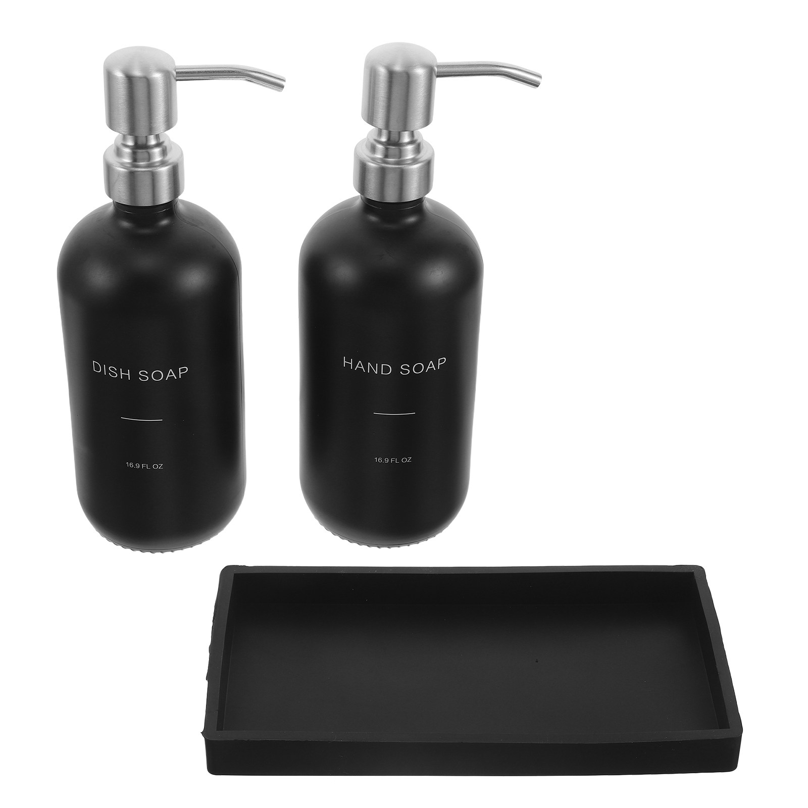 Glass Soap Dish - 1Set Glass Soap Dispenser Set 16.9oz