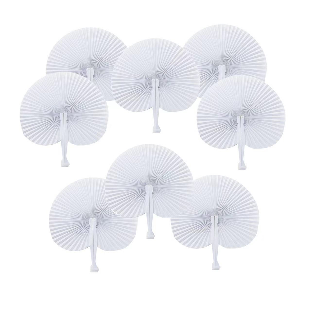 Home Bathroom Exhaust Fan - 12PC White Folding Paper Fan for