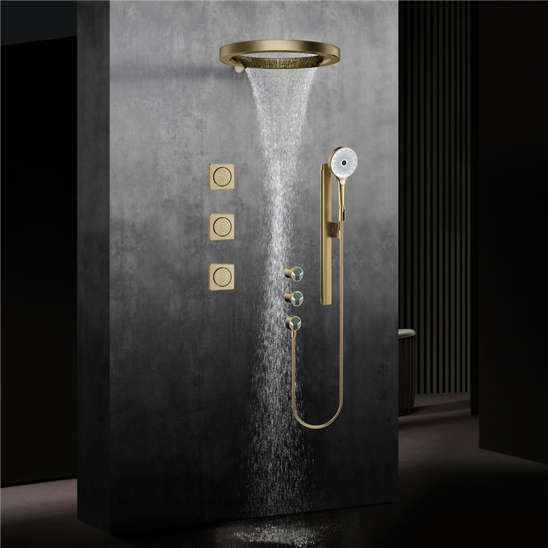 Beyoon Brass Brushed Gold Trip - đánh giá và giá Shower Head Rain