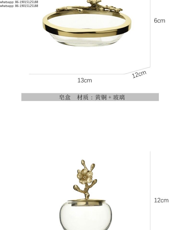 European Style Gold Brass Glas - đánh giá và giá Glass Soap Dish