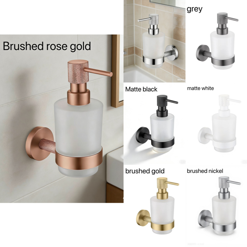 Brushed Nickel Brass Knurled W - đánh giá và giá Glass Soap Dish