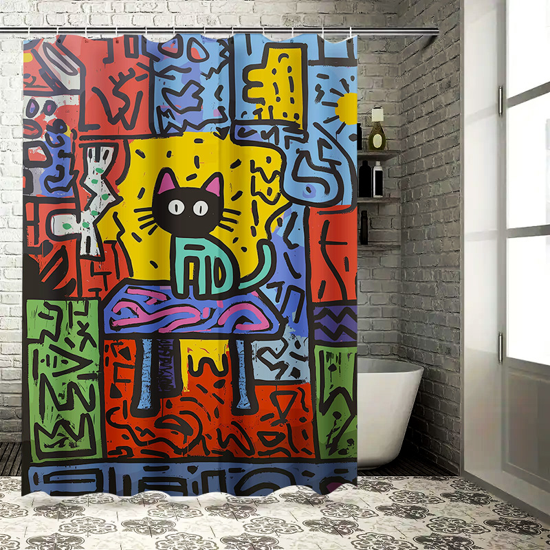 Bright Graffiti Abstract Cat S - đánh giá và giá Home Bathroom Remodel