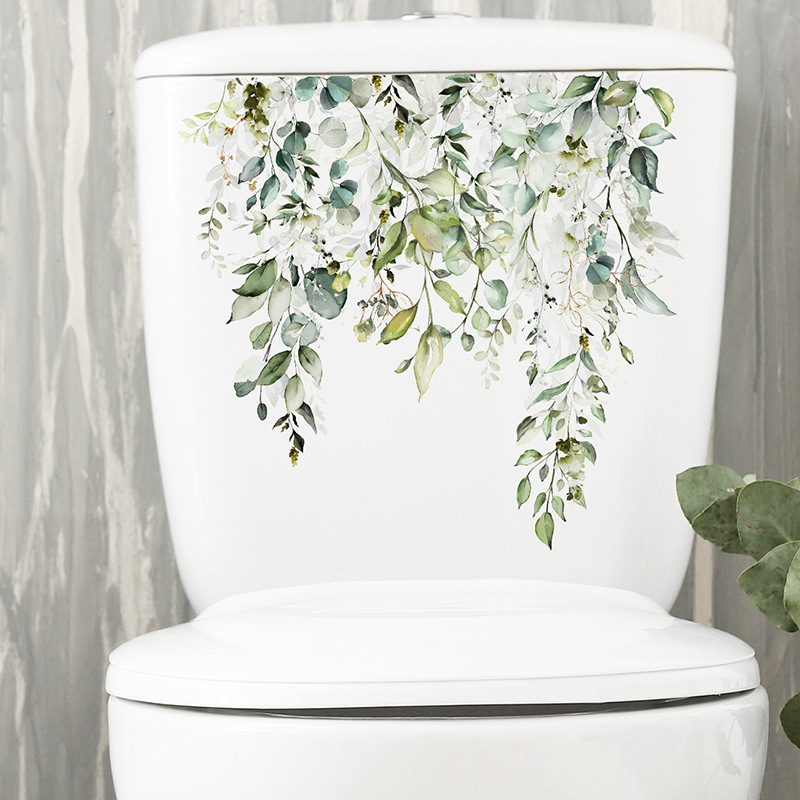 Fresh Green Plant Leaves Bathr - đánh giá và giá Home Bathroom Remodel