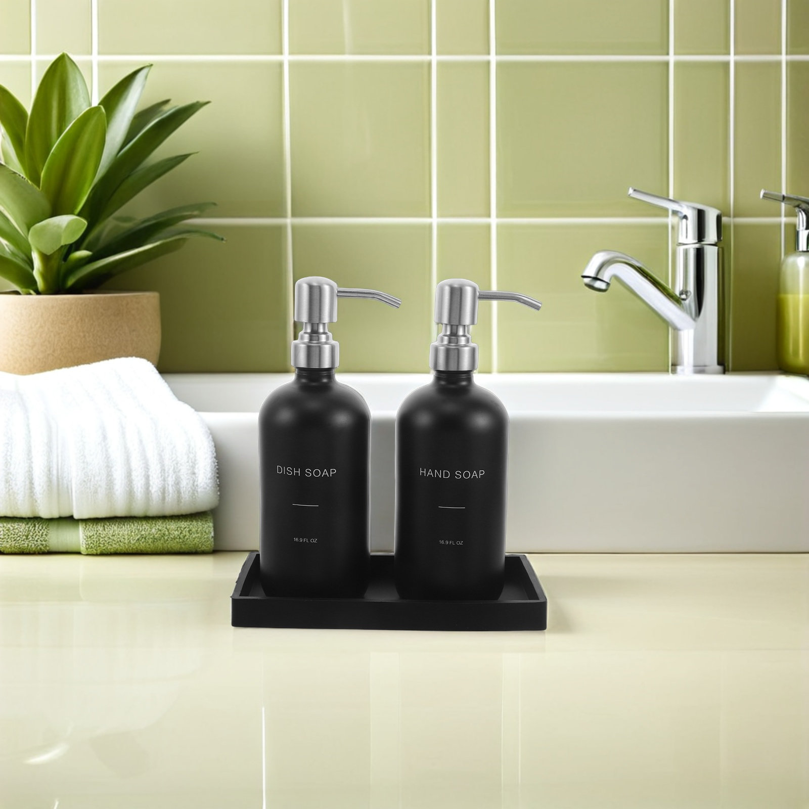 1Set Glass Soap Dispenser Set  - đánh giá và giá Glass Soap Dish