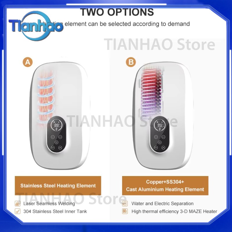 Mechanical Instant Electric Ta - đánh giá và giá Home Bathroom Geyser