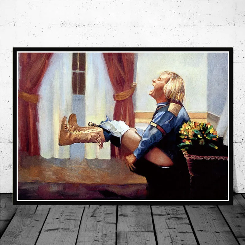 Funny Canvas Oil Painting  Dum - đánh giá và giá Home Movie Bathroom Scene
