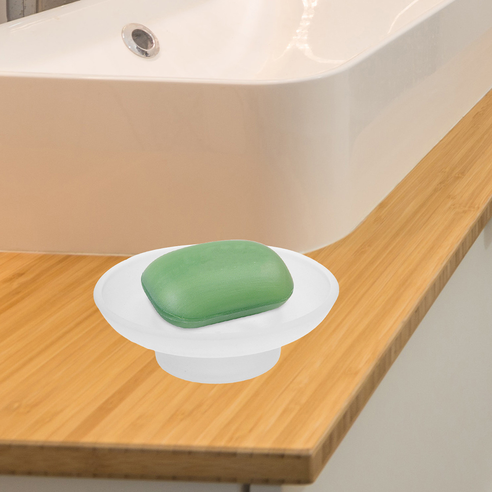 Frosted Glass Soap Dish Round  - đánh giá và giá Glass Soap Dish