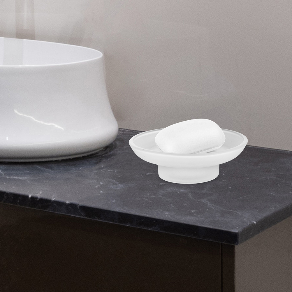 Frosted Glass Soap Dish Round  - đánh giá và giá Glass Soap Dish