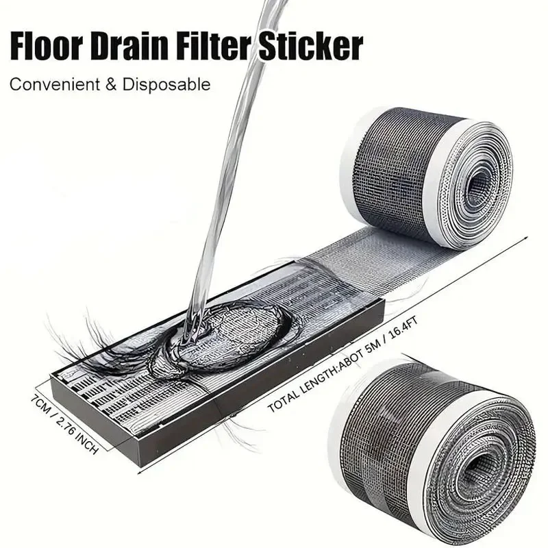 1-3Rolls Cutable Shower Drain  - đánh giá và giá Drain Hair Catcher