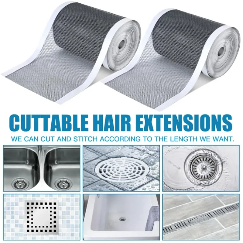 1-3Rolls Cutable Shower Drain  - đánh giá và giá Drain Hair Catcher