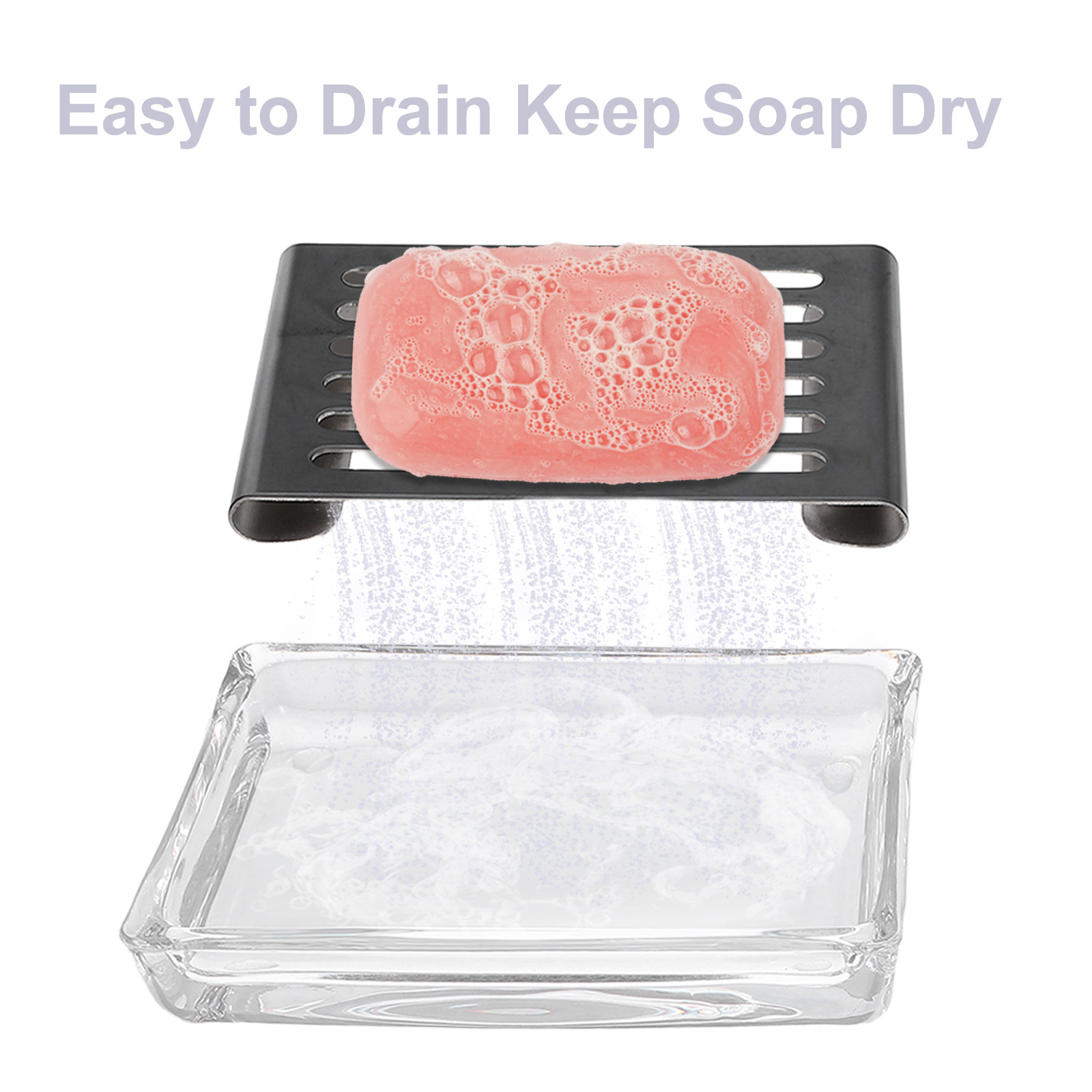 Glass Soap Holder Clear Stainl - đánh giá và giá Glass Soap Dish