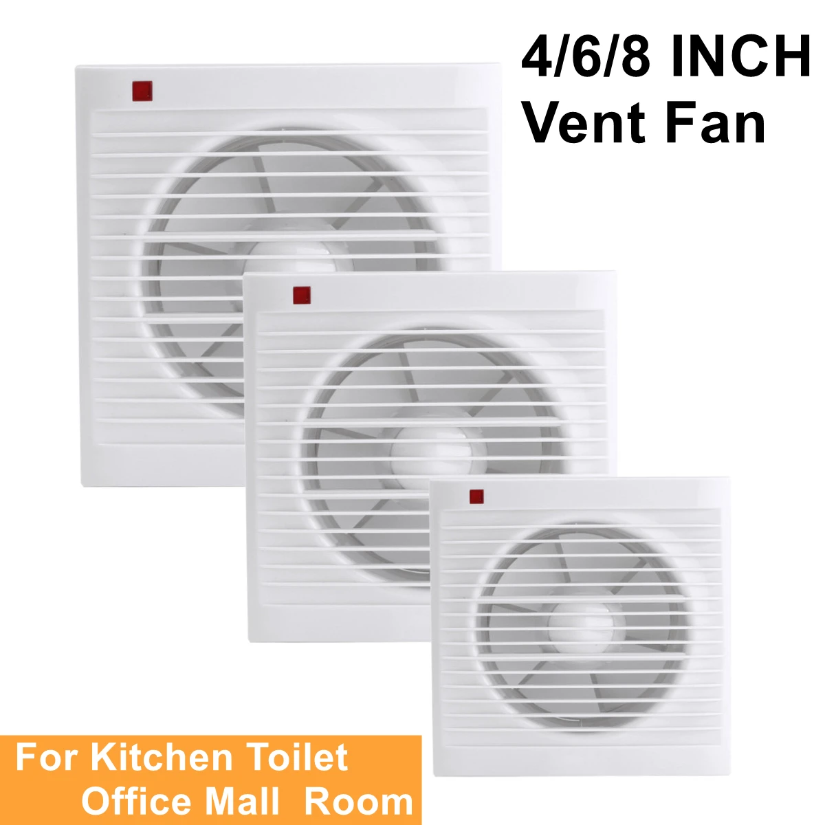 4 Inch 6 Inch 8 Inch 220V Mute - đánh giá và giá Home Bathroom Exhaust Fan