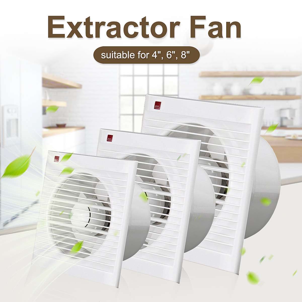 4 Inch 6 Inch 8 Inch 220V Mute - đánh giá và giá Home Bathroom Exhaust Fan