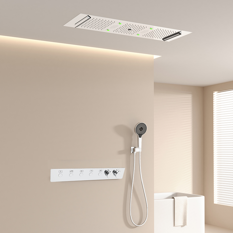 Luxury White 300*900mm Music L - đánh giá và giá Shower Head Rain